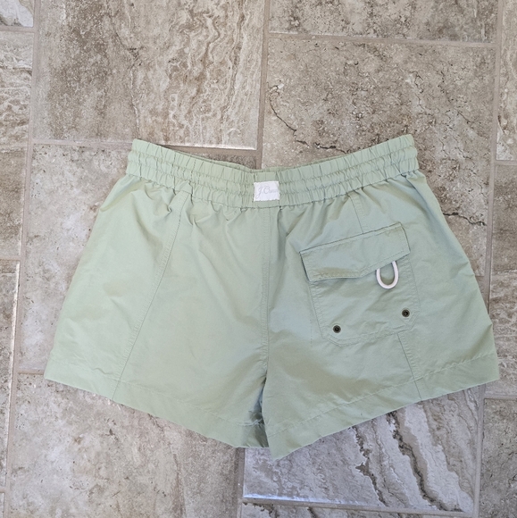 J. Crew Eco Paddle Shorts Women Large Size Large Beach Casual Coastal Green - Picture 3 of 4